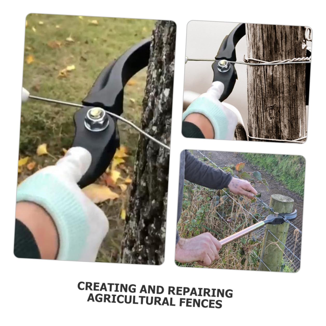 Ipetboom Tensor de Alambre para Vallas Herramienta Manual para Cercas de Jardín y Alambradas Resistente y Fácil de Usar para Reparación Agrícola y Mantenimiento Rural