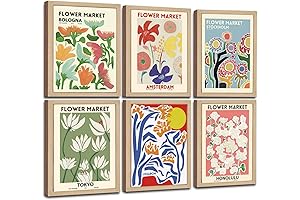 Framed Wall Art Flower Market Poster Wall Art