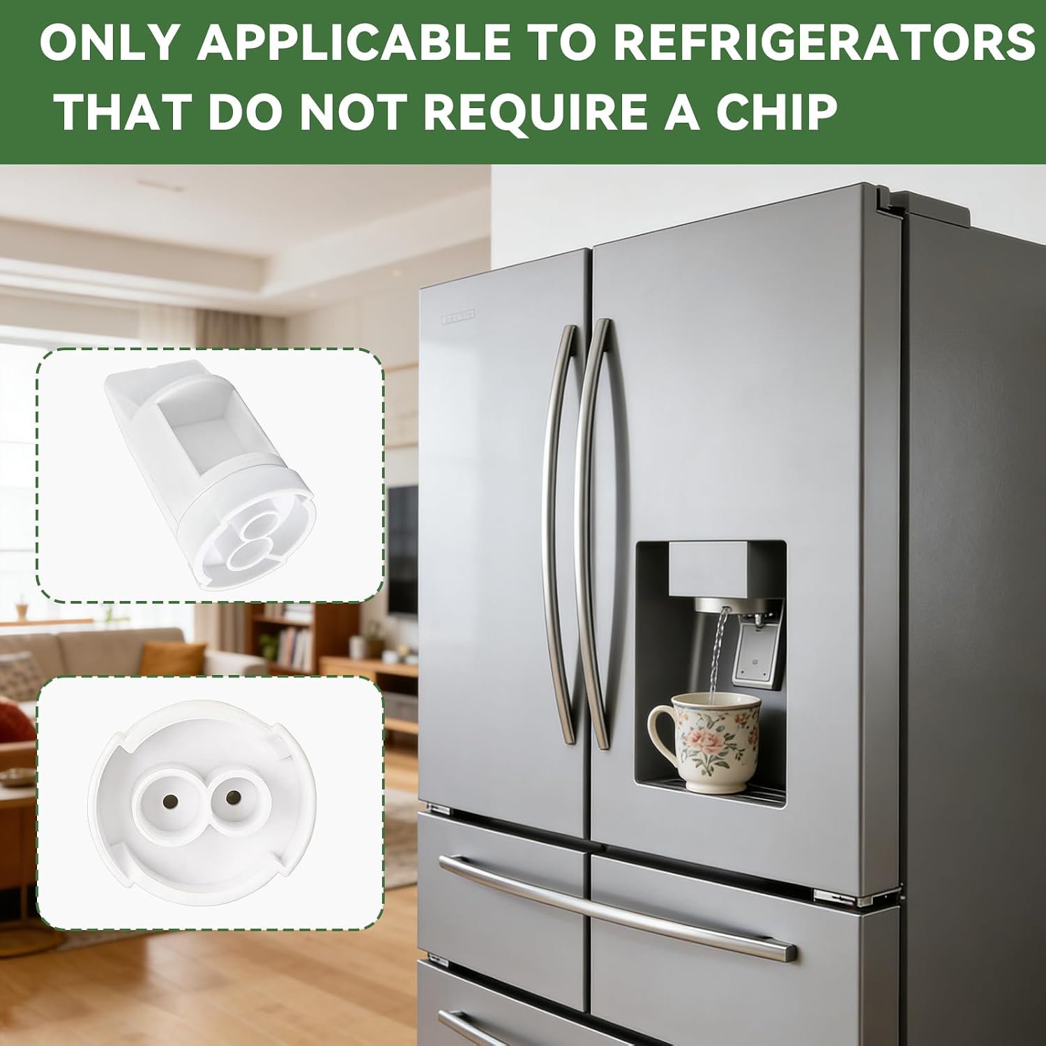 WR17X33825 Refrigerator Bypass Filter Plug （Without RFID）, Compatible with GE Fridge, Durable Leak-Proof Design, Replaces AP6989494, WR17X30044