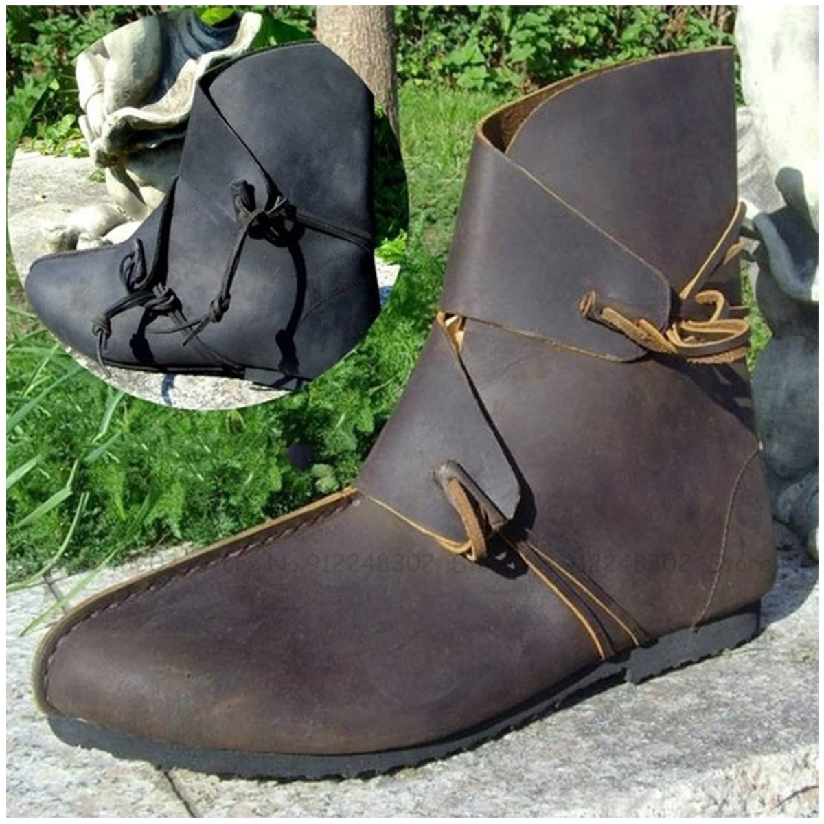 KGBEE 1 Paio di Scarpe Medievali, Vichingo Gotico Stivali da KGBEE 1 Paio di Scarpe Medievali, Vichingo Gotico Stivali da
