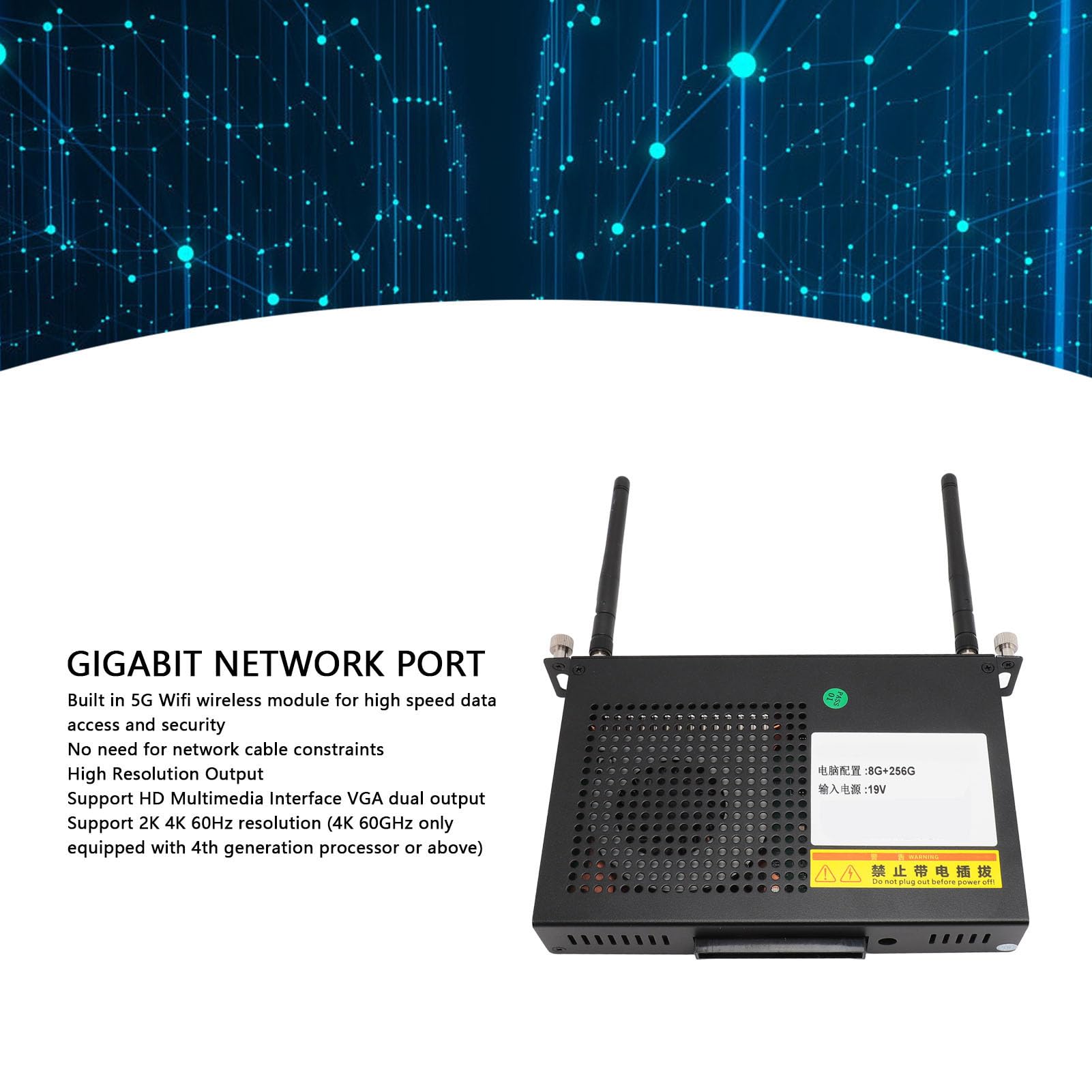 Piccolo PC, DDR4 da 8 GB, 256 GB SSD Mini PC Desktop Computer, Processore Mobile di 12a e 13a Generazione Computer OPS Controllo Industriale Integrato Piccolo Computer (CPU per