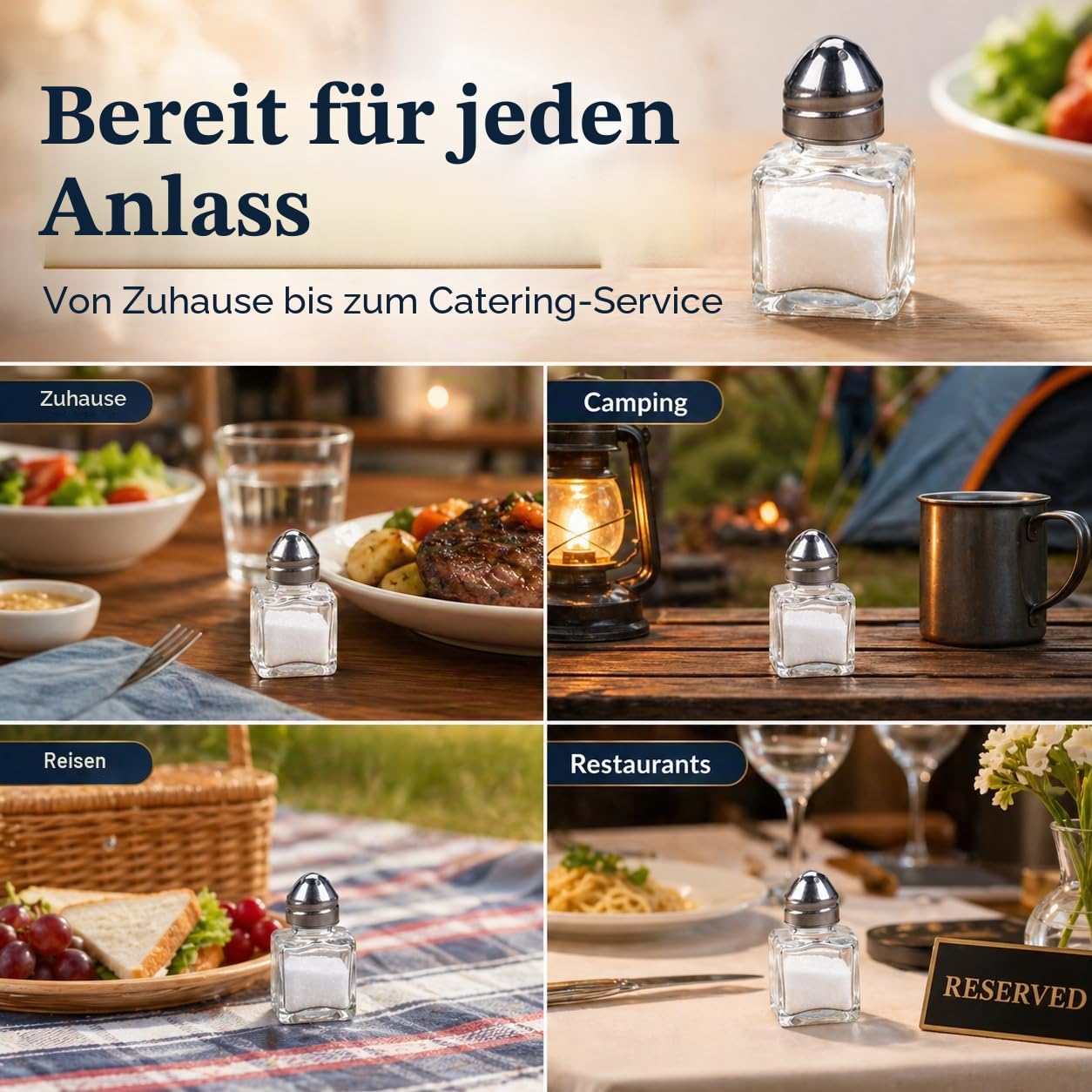 30 Mini-Salz- und Pfefferstreuer Set | Tragbares Salz- und Pfeffermühlen-Set | Kompakte Salz- und Pfefferstreuer für Reisen und Zuhause