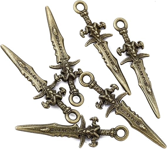 30PCS Metal Alloy Small Swords Charm Small Pendant Jewelry Making Accessories Suitable for Jewelry Making and
