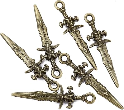 30PCS Metal Alloy Small Swords Charm Small Pendant Jewelry Making Accessories Suitable for Jewelry Making and