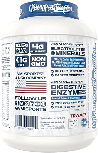 Miniatura 5 de VMI Sports ProtoLyte - Proteína aislada de suero en polvo  Proteína de suero en polvo baja en calorías para perder peso, proteína en polvo para