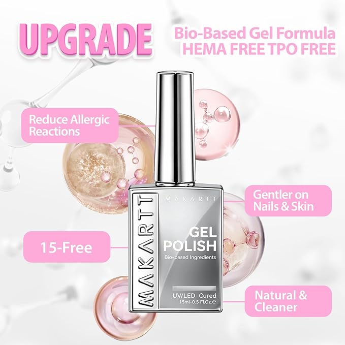 Esmalte de uñas Makartt blanco lechoso 15ml Hema-Free miniatura 3