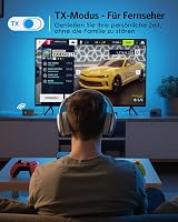 Brifit Bluetooth Adapter 5.3 Adó-Vevő 2in1 TV Hanghoz, 3.5mm Jack Aux Vezeték Nélküli Átalakító Fejhallgató Hangszóró Sztereó 6
