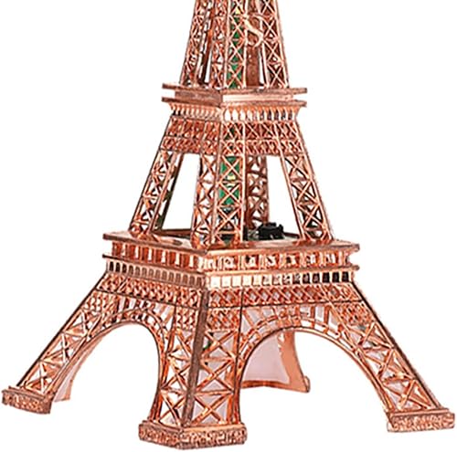 Miniatura 8 de Garosa Modelo de torre Eiffel de 10.2 pulgadas, torre decorativa de mesa con luz nocturna 3D, luminosa y hermosa decoración de metal para el hogar,