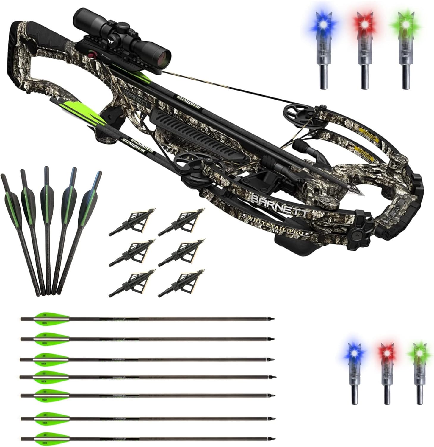 KEAUP 6/3 Pack Lighted Nocks For Crossbow Bolts With .285"/.297"/.300"/.305" Bushings High-Visibility Crossbow Lighted Nocks, On/Off Switch Included, Nocks - Canada