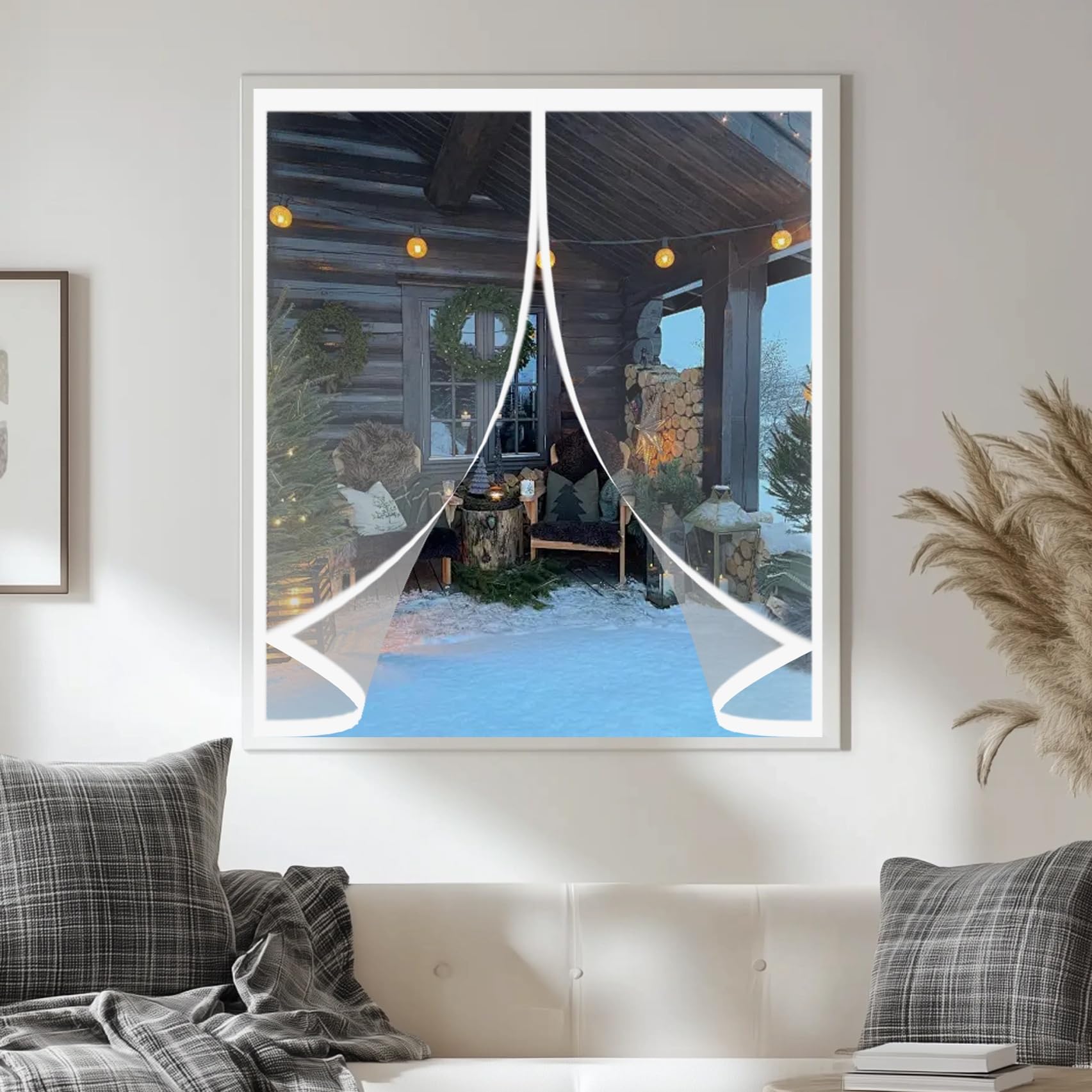 Rideau thermique d'hiver 50x130 cm isolation phonique et anti froid imperméable transparent