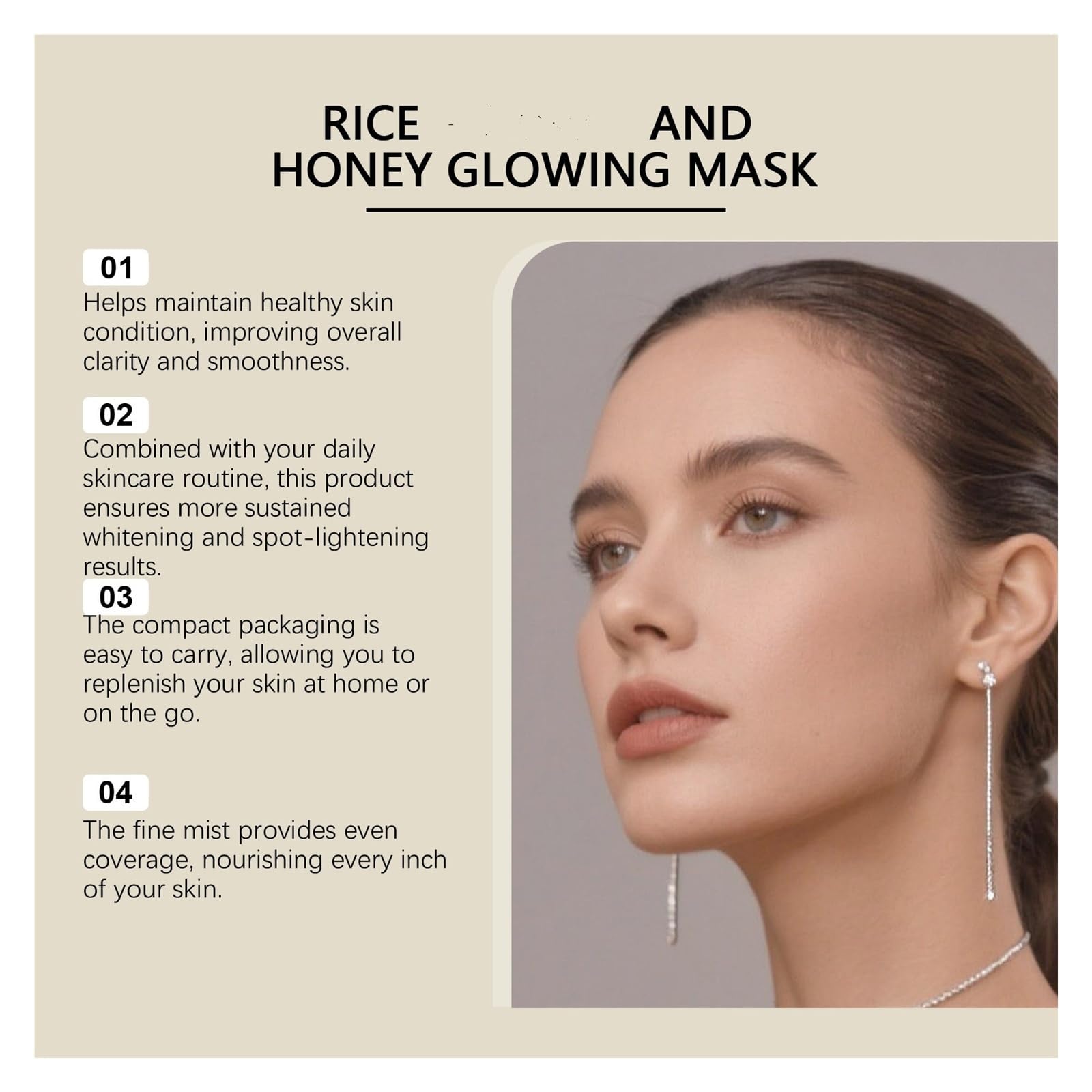 Mascarilla facial de arroz y miel, 150 g