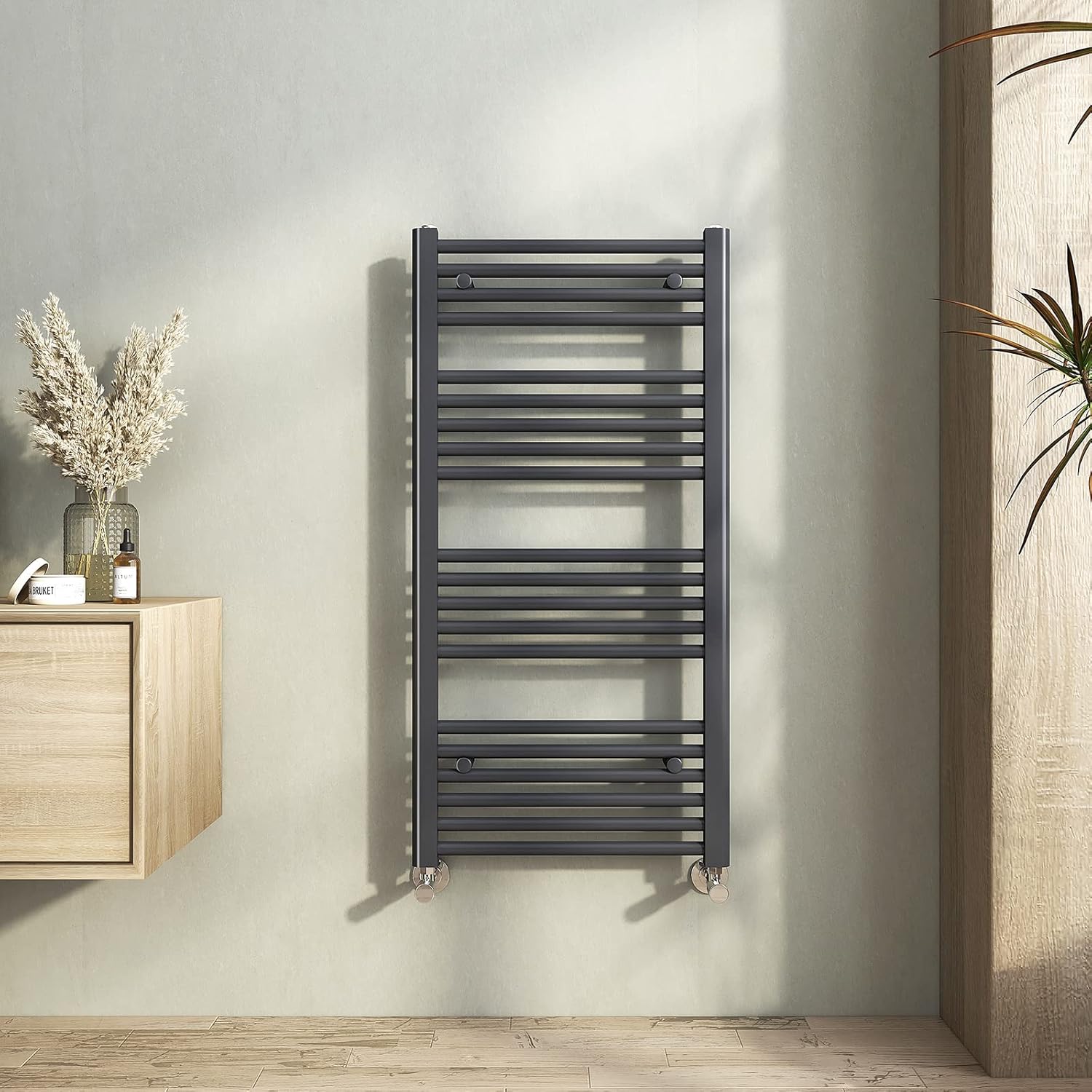 Heilmetz Bathroom Towel Radiator Anthracite, 1000 x 500 mm Radiator
