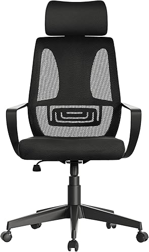 FEZIBO Silla de escritorio de oficina, sillas ergonómicas de oficina