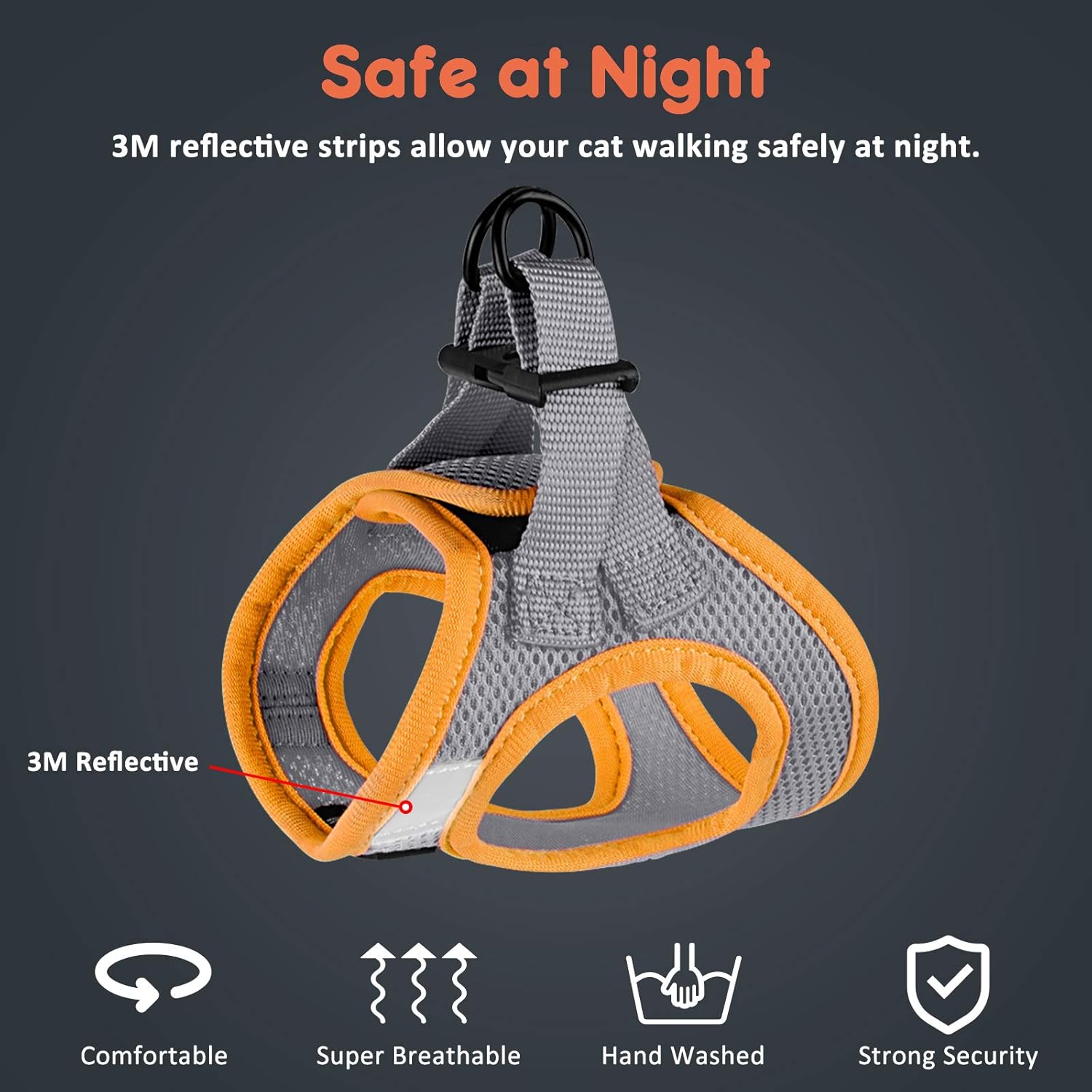 Buy Fayogoo Cat Harness And Leash For Walking Escape Proof Adjustable Cat Leash And Harness Set Lifetime Replacement Lightweight Kitten Harness Easy Control Breathable Cat Vest With Reflective Strip Online In Poland
