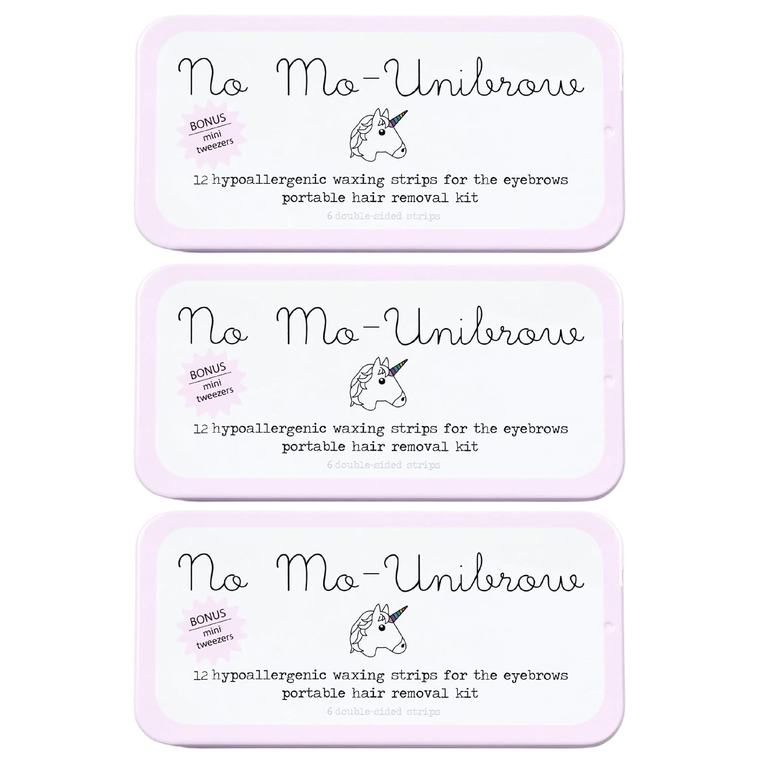 No Mo-Unibrow Shark Tank Wax Strips for Hair Removal - Hypoallergenic All Skin Types - Facial Hair Removal For Women - 36 Travel Friendly Wax Strips For Brows, Lip, Chin, Face + Post Wax Aloe Cream