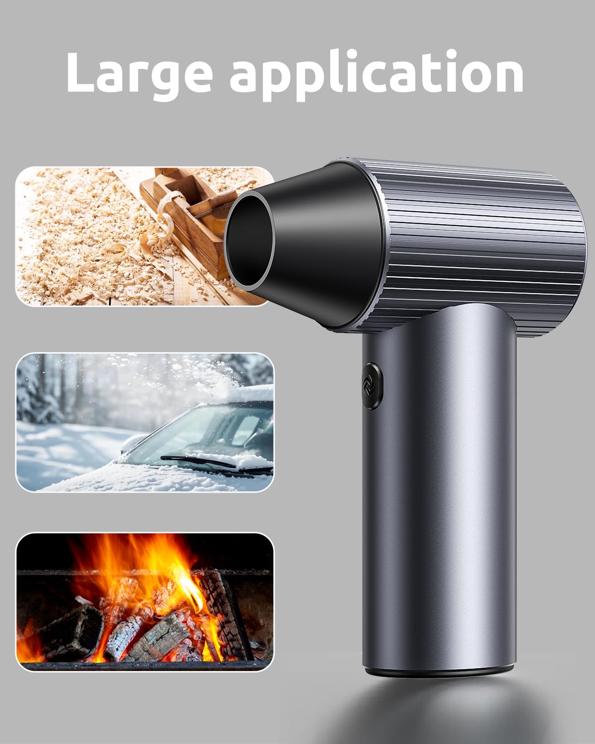 Souffleur Air Comprimé en Métal, 300000 TR/Min de Pulvérisation d’Air Comprimé avec 3 Vitesses réglables, air comprimé Nettoyage pc, souffleur Batterie pour Voiture, Maison et extérieur - Compact