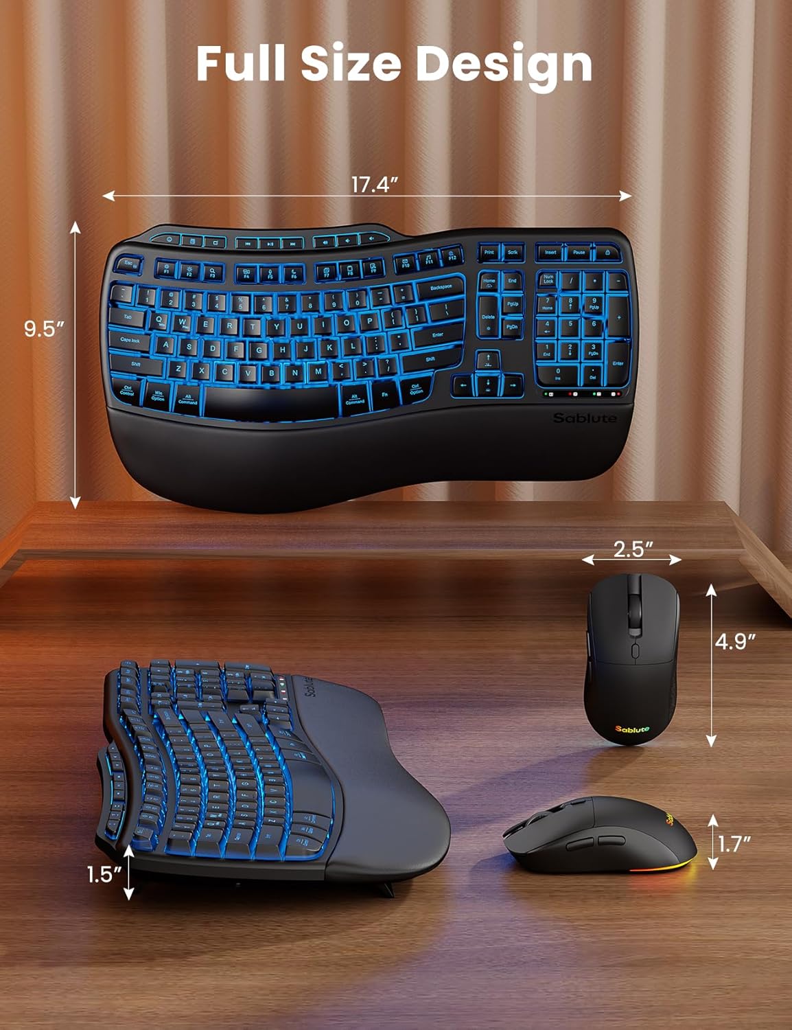 SABLUTE MA31 Pro Mouse with RGB backlight options