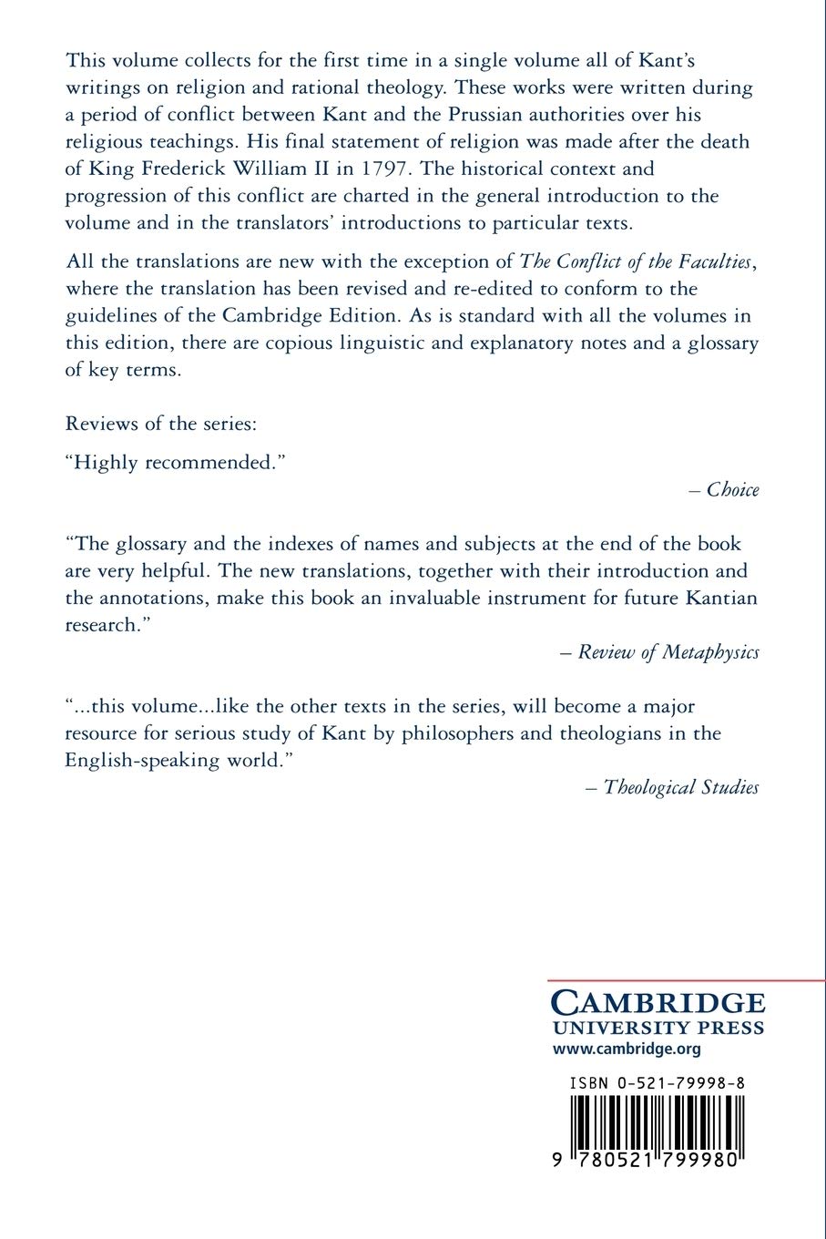 Religion and Rational Theology (The Cambridge Edition of the Works of Immanuel Kant) (Volume 0)