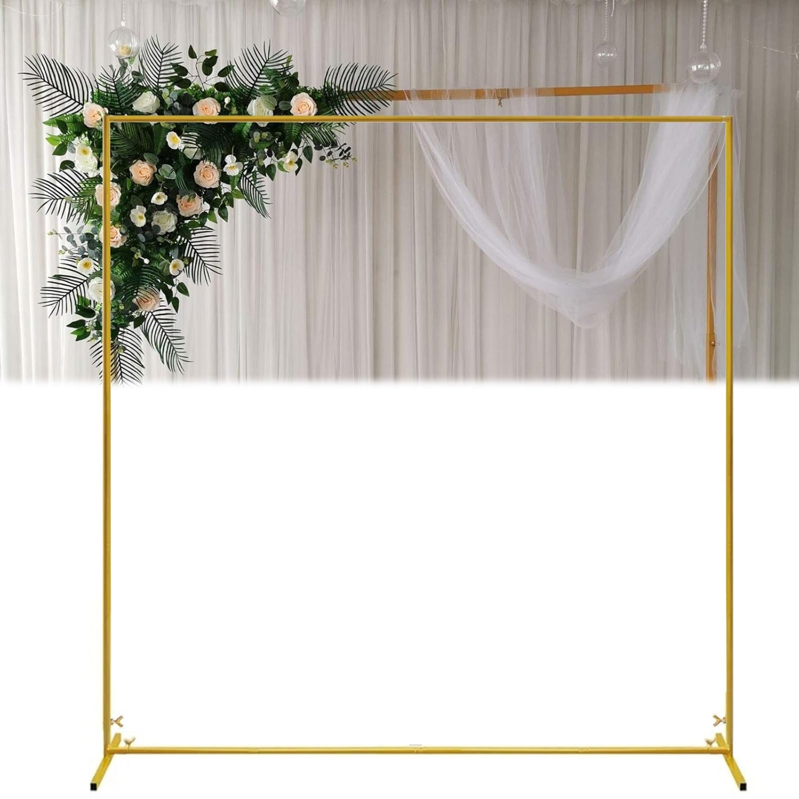 d Metalowy łuk ślubny 2,0 m solidna konstrukcja do ekspozycji kwiatowych i balowych 100 x 200 cm / 3,3 x 6,6 FT idealny dla dzieci i prezentów