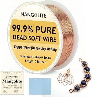 28 Gauge/0.3mm Copper Wire for Jewelry Making, Gardening & Electroculture