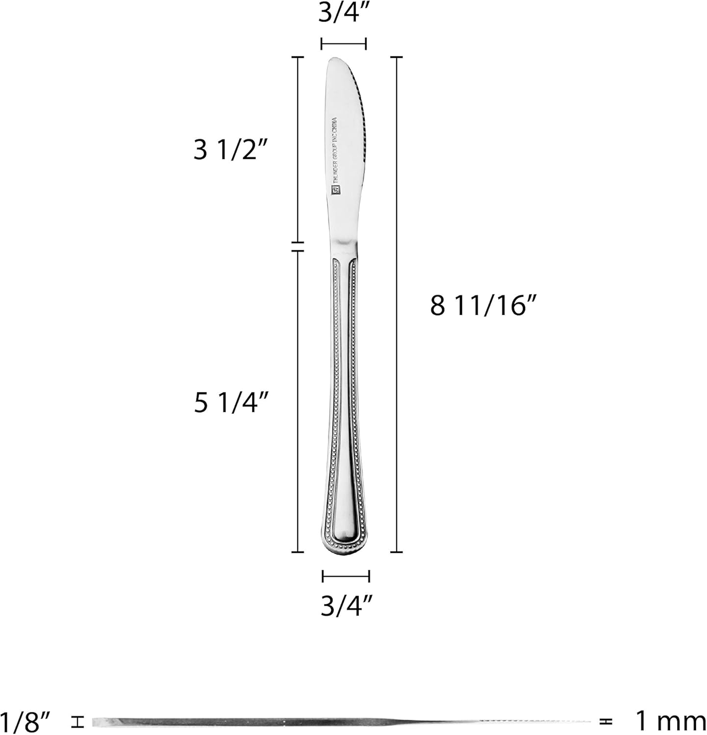 Flatware-Jewel stainless steel dinner knife, comes in dozen