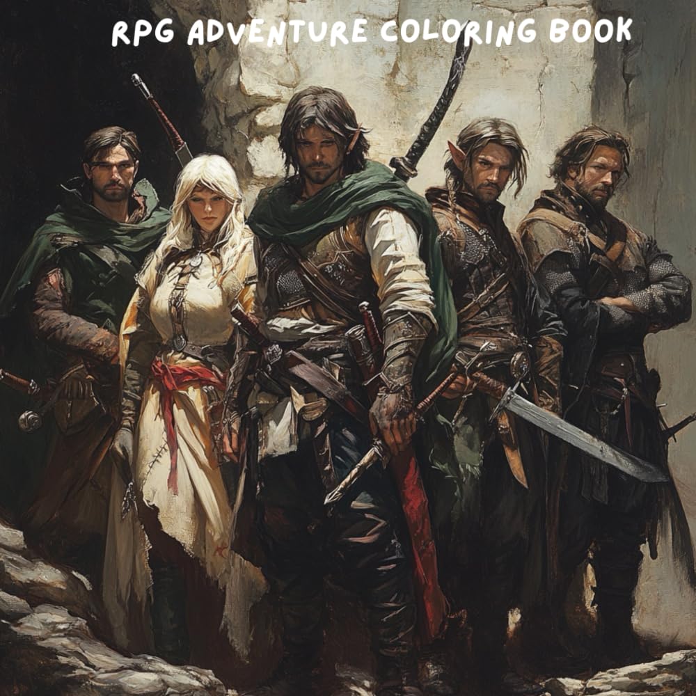 RPG Adventure Coloring Book: Epic Fantasy Characters, Monsters, and Scenes for RPG Enthusiasts and Creative Minds