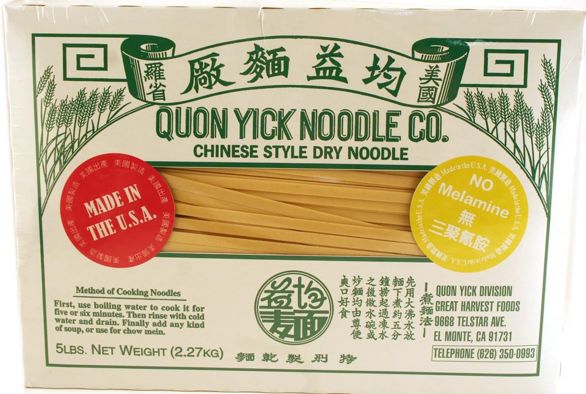 Chinese Style Dry Noodle (Broad) - 5lb (Pack of 1)