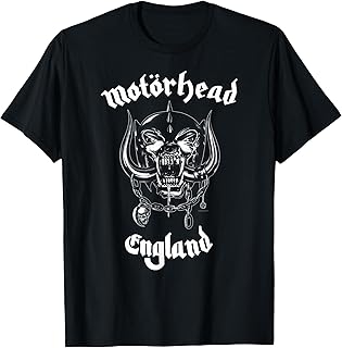 Motrhead Official Unisex-Adults Black Warpig England T-Shirt