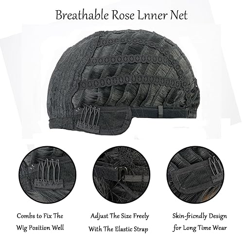 Miniatura 5 de Peluca marrón Bob con flequillo, 12 pulgadas, peluca sintética de moda natural para mujer, bonita peluca sintética de colores para fiesta diaria de