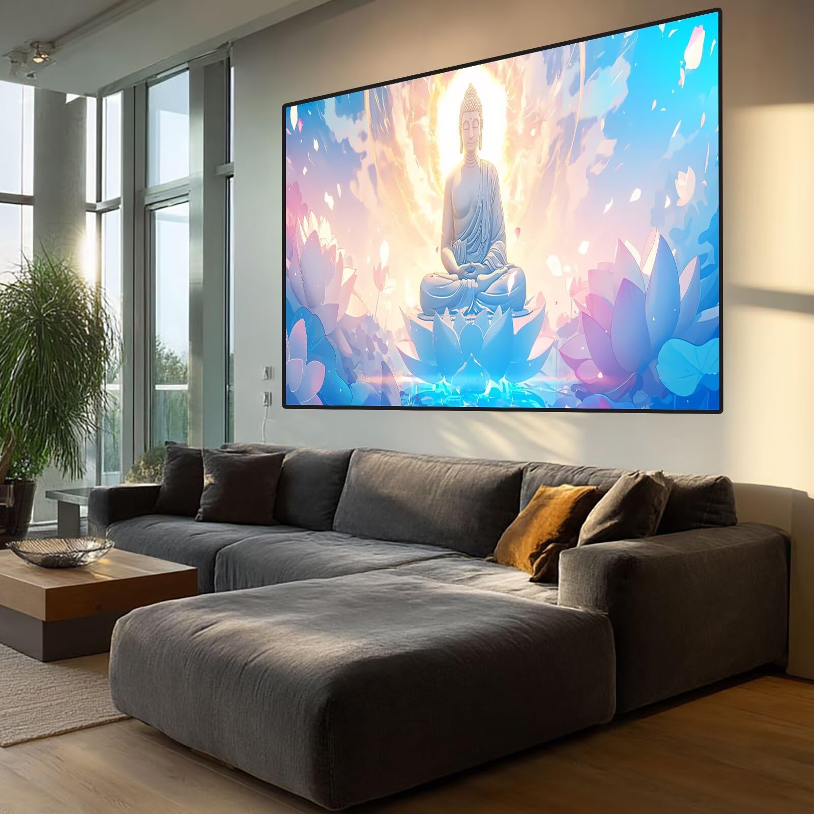 Zen Diamond Art Lotus Diamond Painting Arts and Crafts dla dorosłych, zestawy do malowania diamentami 5D, dorosłych, Crysta, haft krzyżykowy, zestaw do haftowania dla początkujących, dekoracja ścienna