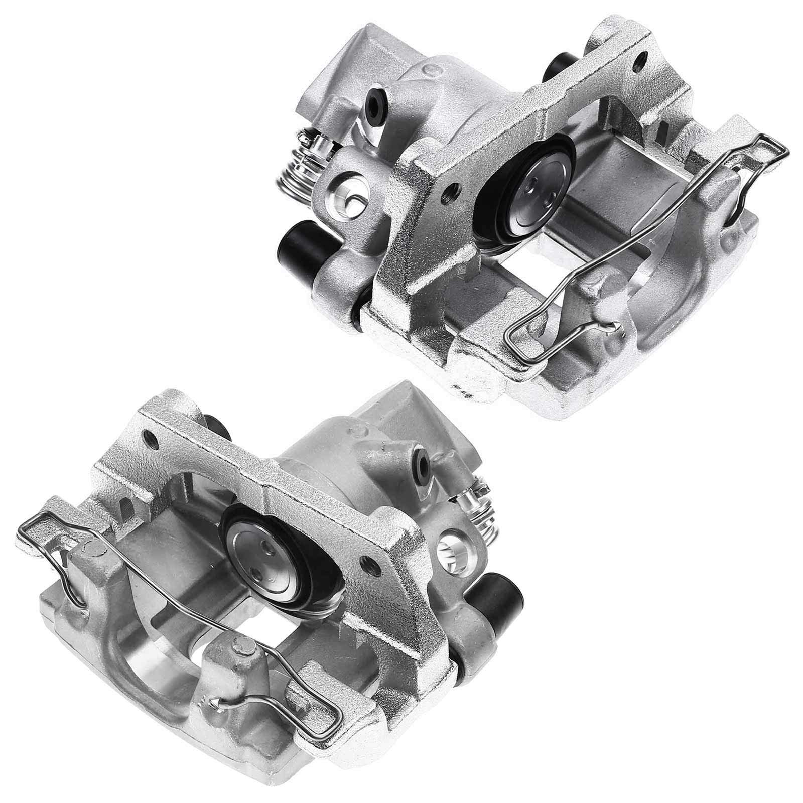 A-Premium Disc Brake Caliper Assembly with Bracket Compatible with Select Mazda and Volvo Models - 3, C30, C70, S40, V50 - Rear Driver and Passenger Side, 2-PC Set