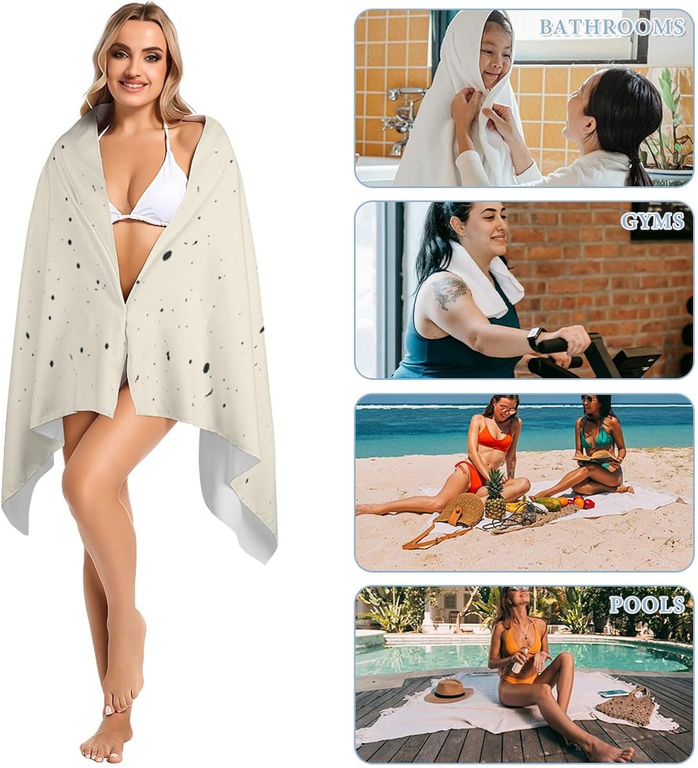 America 1776 Beach Towels Thin Quick Fast Dry Super Absorbent Sand Proof Beach Towels Memorial Day Blanket Or Bath Towel for Bathroom Swim 30x63 Inch
