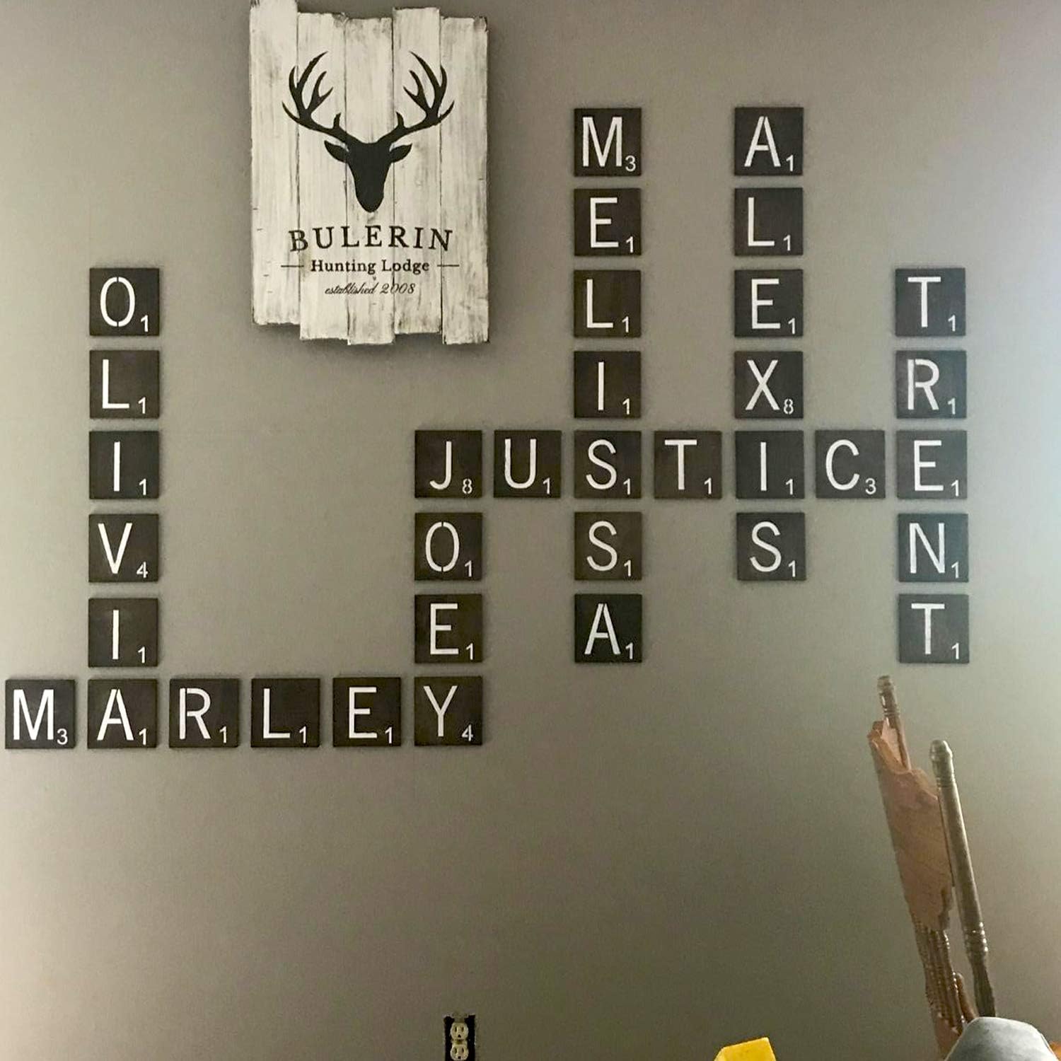 Amazon Com 26 Pack 6x6 Inch Scrabble Tile Stencil Letters Alphabet Stencils Template For Furniture Decoration Diy Projects Such As Wood Fabric Paper Rock And Wall Art Reusable