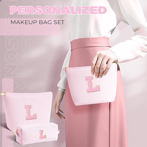 Miniatura 3 de Regalos de recital de baile para niñas, bolsa de cosméticos para adolescentes, juego de bolsa de maquillaje con iniciales para mujeres, bolsa de