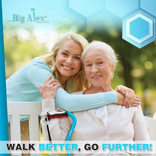 Miniatura 9 de BigAlex Bastón plegable para hombres y mujeres, barra de estabilidad ajustable para movilidad, resistente, plegable, ligero, ayuda de viaje portátil