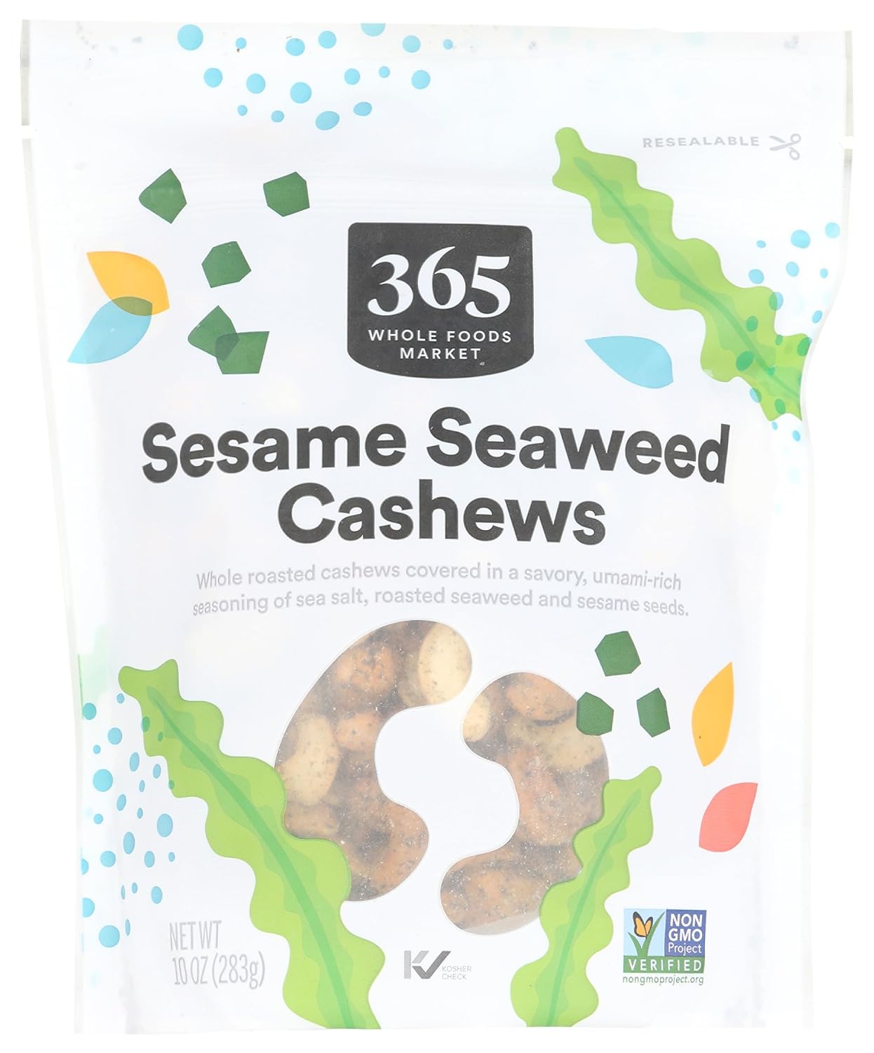 365 by Whole Foods Market Seasoned Seaweed Cashew, 10 oz