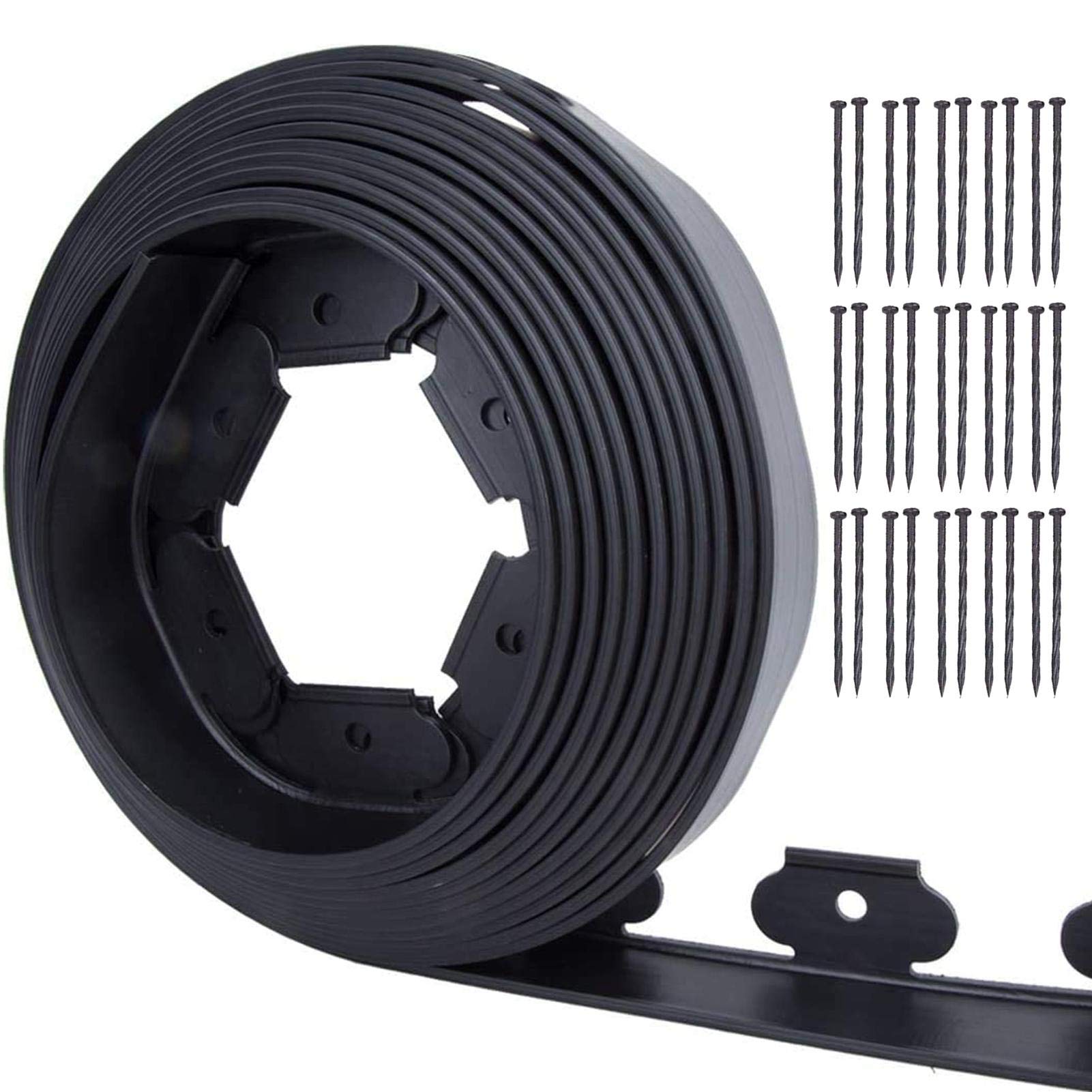 Buy Garden Landscape Edging Kit,Cuttable No Dig 32ft Edging With 30