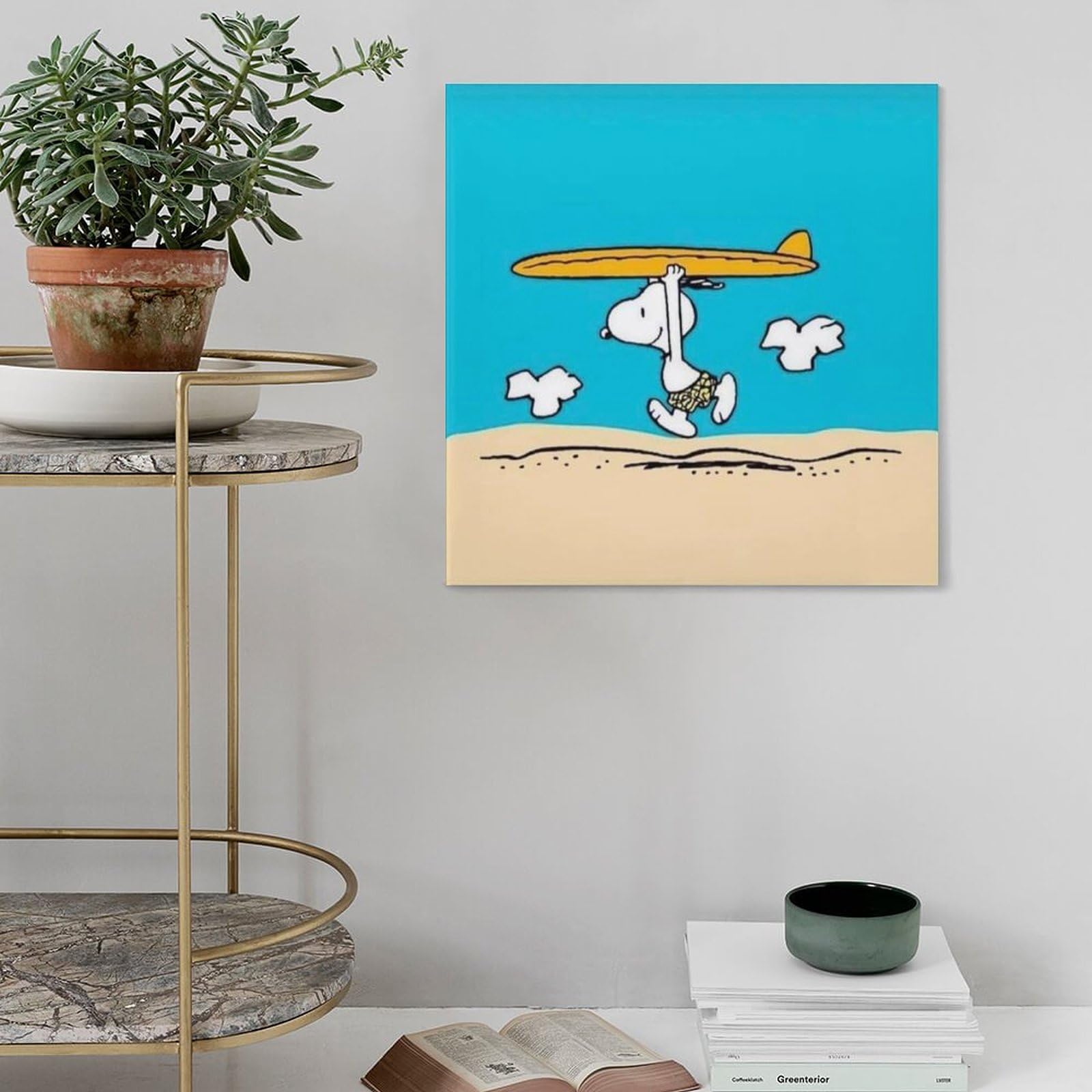 Amazon.co.jp: ピーナッツ スヌーピー サーフィン アート ポスター