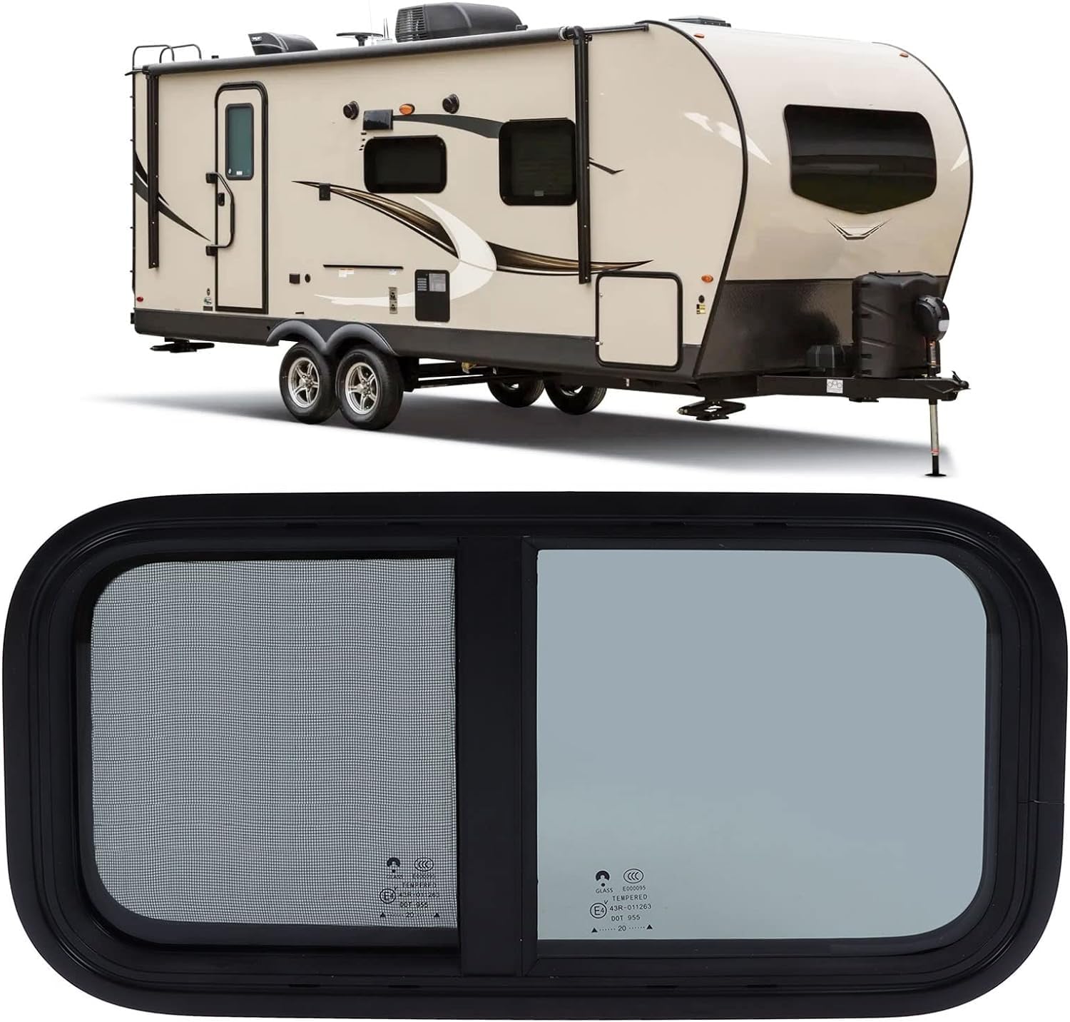 RV Windows with Screen, Trailer Push Pull Window sold price at auction in Canada