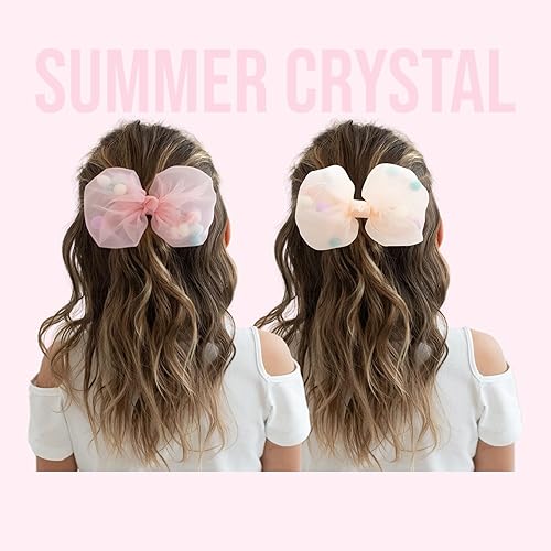 Miniatura 6 de 2 pinzas para el cabello con lazo grande para niñas y mujeres, accesorio elegante para el cabello para cumpleaños, uso diario, vacaciones y fiestas