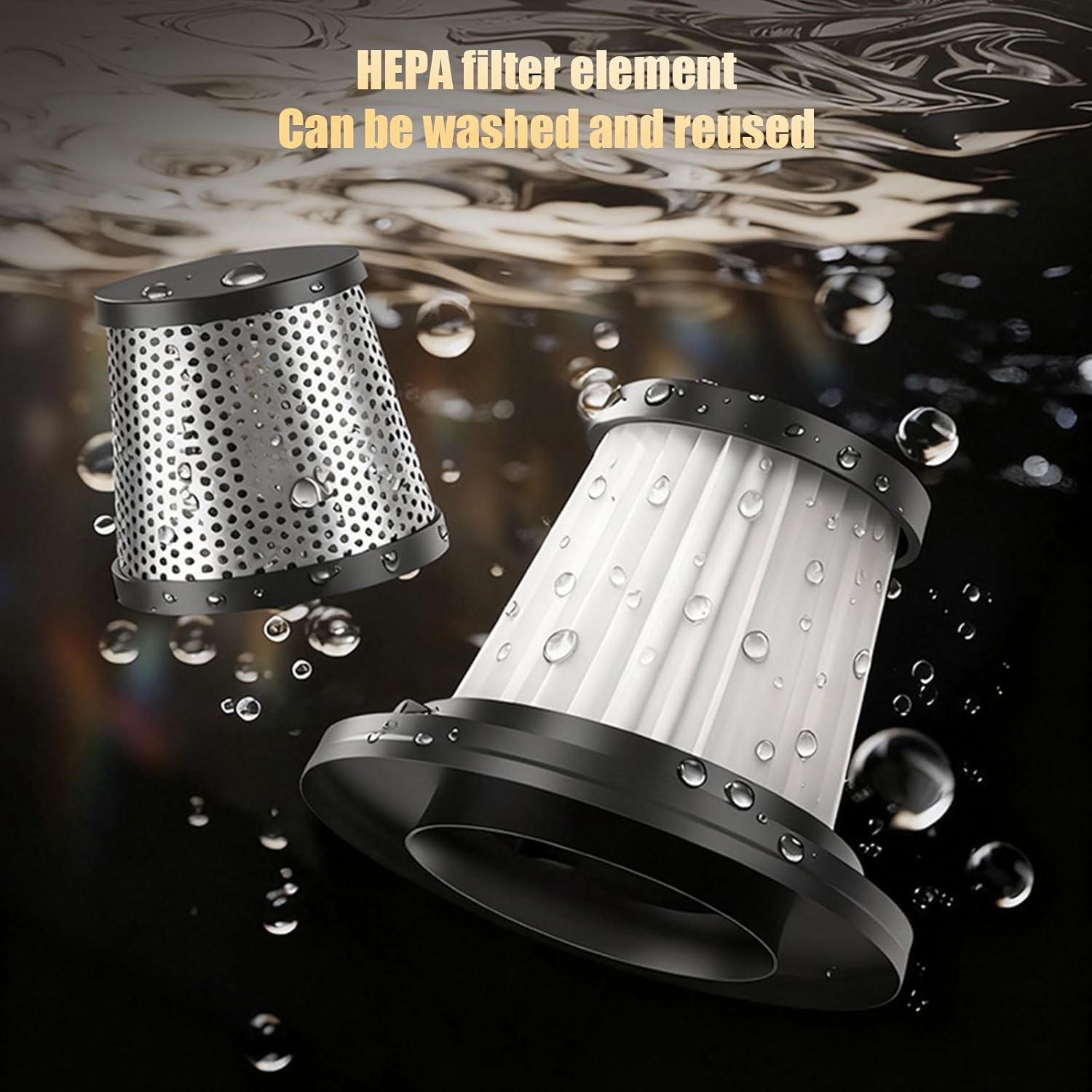 1 Set Portable Lightweight Car Vacuum Compact Storage Digital Indicators Quiet Car Vacuum