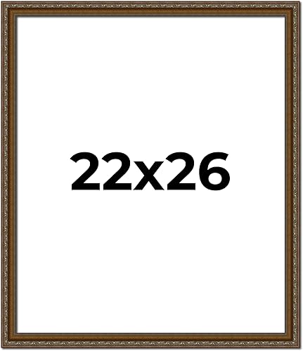 Miniatura 105 de Marco de fotos completo de madera dorada envejecida de 16 x 20 pulgadas con plexiglás acrílico UV, parte trasera de tablero de espuma y accesorios