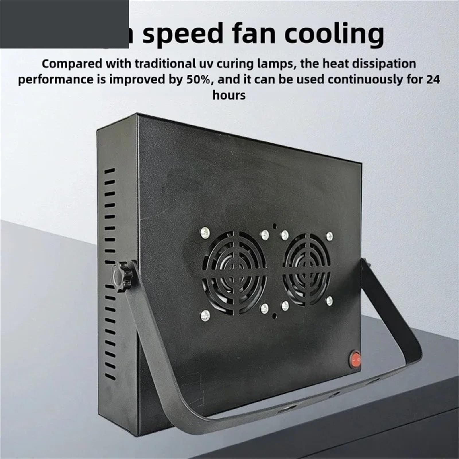 Lámpara de curado UV LED Lámpara de curado UV refrigerada por Aire 365 NM, 395 y 405, LED portátil for Resina, Adhesivo, Tinta, Aceite Verde(365nm,18 Beads 400W)