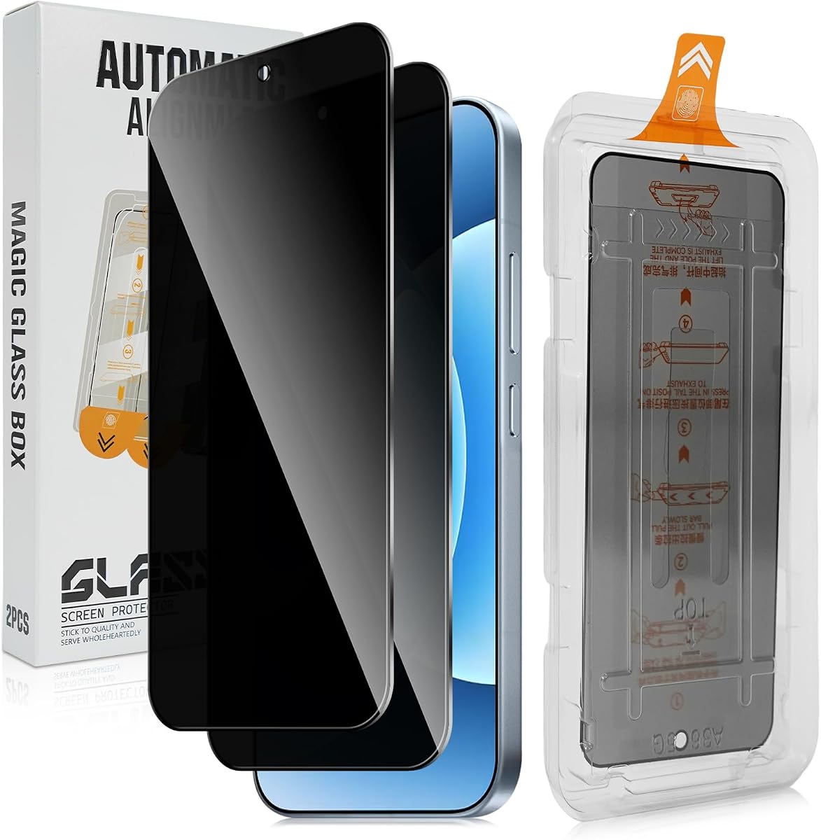 Sichtschutz für Xiaomi 17/17 Pro, [Auto-Installation][Full Screen] Anti-Spy Schutzfolie, Kratzfest Sichtschutzfolie, Anti-Fingerabdruck 0 Blasen Privacy blickschutz, 2 Stück