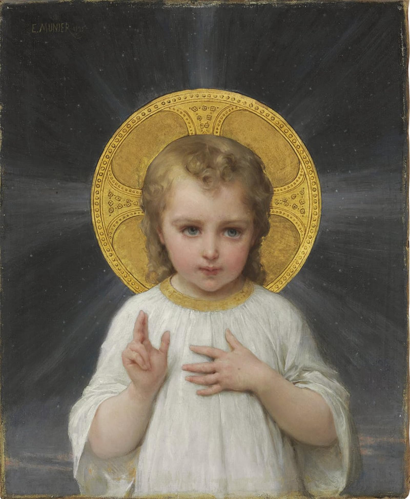 SERENDIPITP Retro Picture Poster Wall Art Pictures Painting Jesus by Emile Munier Wall Art Canvas Print for Wall Decor 60x90cm