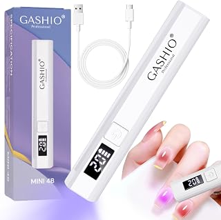 UV/LED lamp for gel nails: Mini UV lamp for nails 【Protect skin】【Rechargeable】Small LED Nail Polish Dryer for Nail Polish Builders Gel Nail Tips Nail Glue Gifts for Women