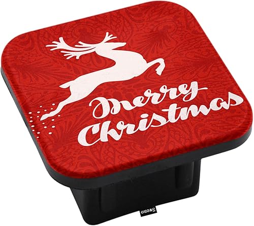 Swono Funda de enganche de sendero de Feliz Navidad, diseño floral de alce de ciervo volador de 2 pulgadas, tapa de enchufe de tubo receptor de disponible en Yaxa Venezuela