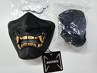 Vista 31 de AOUTACC Mascarillas de media cara Airsoft, monstruo demonio malvado, Kabuki, Samurai, Hannya Oni, máscaras protectoras de media cara, baile