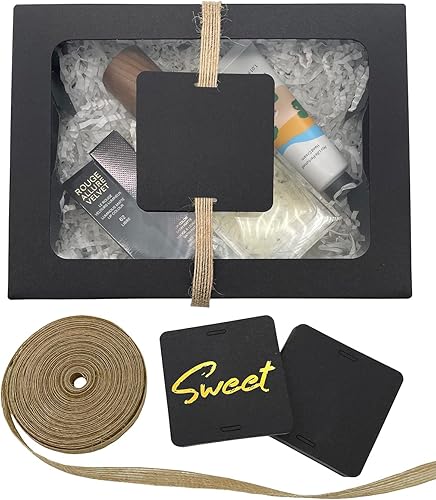 Gusisia Paquete de 24 cajas de galletas con ventana 8 x 6 x 25 pulgadas caja de golosinas Backey emergente automático para cupcakes dulces y postres