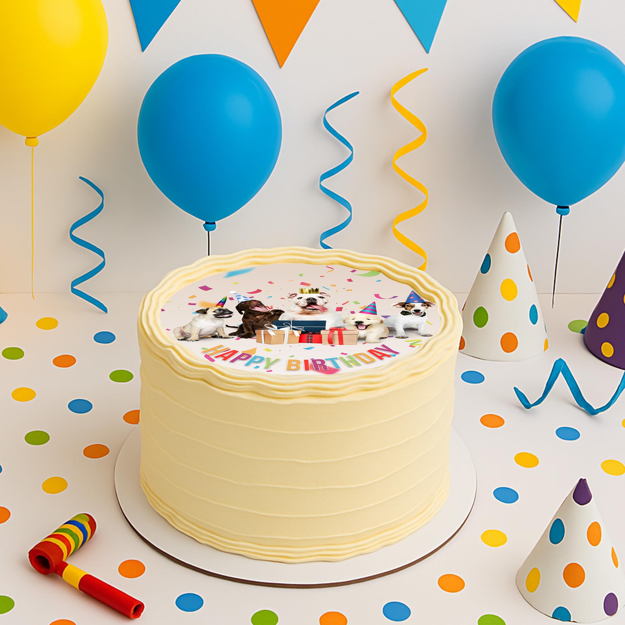 J&M DECO Opłatek na tort Gamer Ø20 cm – jadalna dekoracja urodzinowa dla dzieci – topper gamingowy z papieru opłatkowego 0,6 mm – bezglutenowy i wegański